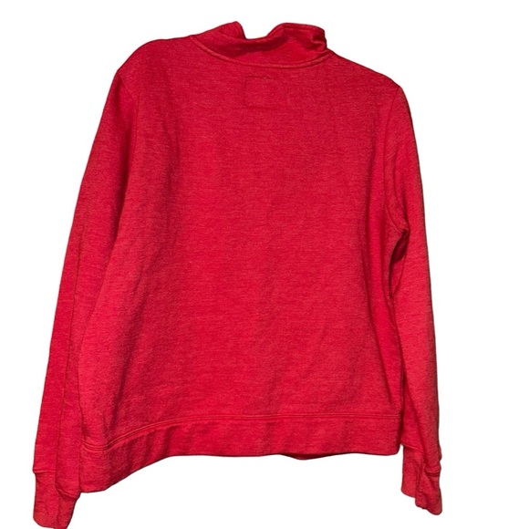 Women Red shirt liberty university Flames red sweatshirt pullover 3/4 zip Large - Picture 3 of 4